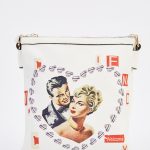 1950’s style print shoulder cross-over bag
