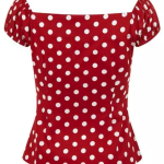 Collectif Dolores top red polka dot