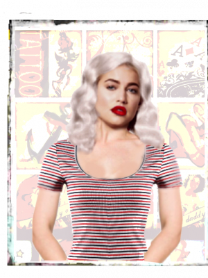 Rockabilly striped scoop neck top ( 2 colours available)