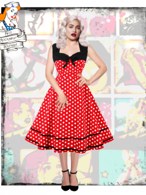 Rockabilly 50's style dress polka dot ( 2 colour options)