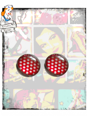 Rockabilly polka dot ear studs ( 3 options)