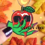 Poison Apple Necklace by Dolly Cool Skull Witch Hand Snow White