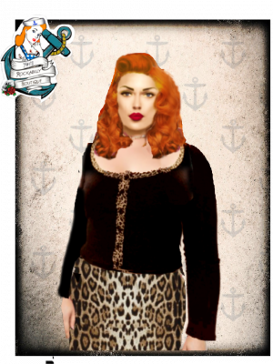 Fifi's Rockabilly boutique Curvy Pinups wild thing cardigan top (2 COLOURS)