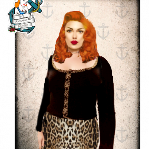 Fifi’s Rockabilly boutique Curvy Pinups wild thing cardigan top (2 COLOURS)