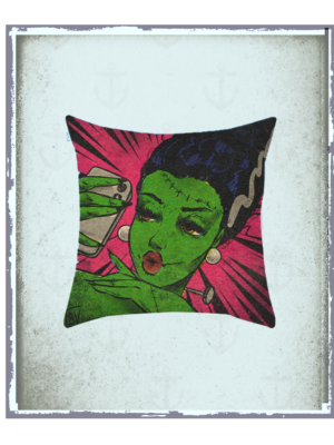 bride of frankenstein pinup cushion cover