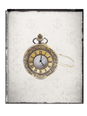 Vintage style gold look pocket watch
