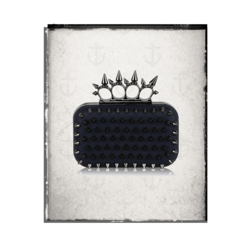 punk spike style knuckle clutch bag 2 colours